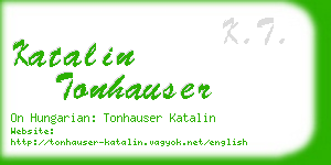 katalin tonhauser business card